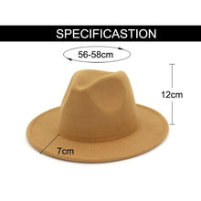 Load image into Gallery viewer, Two Colors Spray Painted Wool Jazz Hat  Fedora Unisex Color Autumn Winter Retro Hat Two Tone Dress Hat 56-58CM
