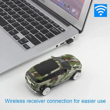 Load image into Gallery viewer, Blue Wireless Optical Mouse Sports Car Shaped Mouse 1600 DPI Office School Mice For Computer And Laptop Comfortable For Every Use
