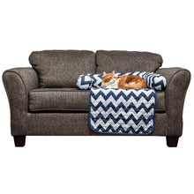 Load image into Gallery viewer, Chevron Reversible Quilted Pet Bed Chair Cover - Assorted Sizes
