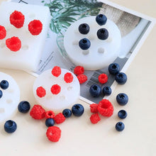 Load image into Gallery viewer, Blueberry Household Baking Appliances Decoration Silicone Mold Raspberry Fruit Fondant Cake Chocolate Handmade Candle Soap Blueberry And Raspberry Silicone Fondant Molds Gum Paste Chocolate Candy Mold Cake Cupcake Decorating Tools
