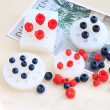 Load image into Gallery viewer, Blueberry Household Baking Appliances Decoration Silicone Mold Raspberry Fruit Fondant Cake Chocolate Handmade Candle Soap Blueberry And Raspberry Silicone Fondant Molds Gum Paste Chocolate Candy Mold Cake Cupcake Decorating Tools

