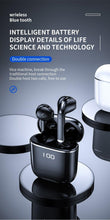 Load image into Gallery viewer, Bluetooth 5.0 Earphones LED Charging Box Wireless Headphone 9D Stereo Sound Sports Waterproof Earbuds Headsets With Microphone Wearable Wireless Clear Calls Music Headphones Immersive Sound 12 Hours Single Playtime HiFi Quality Stereo Sound
