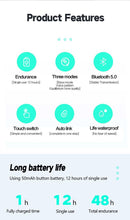 Load image into Gallery viewer, Bluetooth 5.0 Earphones LED Charging Box Wireless Headphone 9D Stereo Sound Sports Waterproof Earbuds Headsets With Microphone Wearable Wireless Clear Calls Music Headphones Immersive Sound 12 Hours Single Playtime HiFi Quality Stereo Sound
