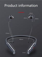 Load image into Gallery viewer, Bluetooth-Compatible Magnetic Neckband Headphone Wireless Earphone Sport Headset Noise Cancelling Microphone Bluetooth Over Ear Headphones, Wireless 5.0/Wired Headset, 55Hrs Playtime, Hi-Fi Stereo Deep Bass, Soft Earmuffs &amp; Light Weight
