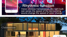 Load image into Gallery viewer, Bluetooth E27 LED Bulb RGB Smart Light Bulbs 15W B22 RGBW RGBWW Lampada Colorful Dimmable Phone APP Control LED Lamp For Home WiFi &amp; Bluetooth 5.0, Compatible w/ Alexa &amp; Google Without Hub, Dimmable, Music Sync, Schedules, Color Changing Light Bulb RGBW
