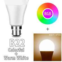 Load image into Gallery viewer, Bluetooth E27 LED Bulb RGB Smart Light Bulbs 15W B22 RGBW RGBWW Lampada Colorful Dimmable Phone APP Control LED Lamp For Home WiFi &amp; Bluetooth 5.0, Compatible w/ Alexa &amp; Google Without Hub, Dimmable, Music Sync, Schedules, Color Changing Light Bulb RGBW
