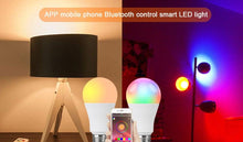 Load image into Gallery viewer, Bluetooth E27 LED Bulb RGB Smart Light Bulbs 15W B22 RGBW RGBWW Lampada Colorful Dimmable Phone APP Control LED Lamp For Home WiFi &amp; Bluetooth 5.0, Compatible w/ Alexa &amp; Google Without Hub, Dimmable, Music Sync, Schedules, Color Changing Light Bulb RGBW
