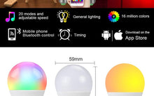 Load image into Gallery viewer, Bluetooth E27 LED Bulb RGB Smart Light Bulbs 15W B22 RGBW RGBWW Lampada Colorful Dimmable Phone APP Control LED Lamp For Home WiFi &amp; Bluetooth 5.0, Compatible w/ Alexa &amp; Google Without Hub, Dimmable, Music Sync, Schedules, Color Changing Light Bulb RGBW
