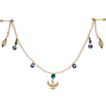 Load image into Gallery viewer, Egyptian Goddess Dangle Nipple Chain Created with Crystals
