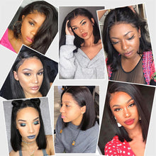 Load image into Gallery viewer, Bob Wig Short Lace Front Human Hair Wigs For Women Brazilian Bone Straight Frontal Wig Short Pixie Cut Human Hair Wigs For Black Women Gifts for Girlfriends
