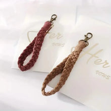Load image into Gallery viewer, Boho Handmade Wristlet Bracelet Keyring
