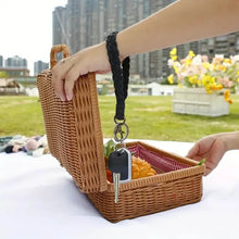 Load image into Gallery viewer, Boho Handmade Wristlet Bracelet Keyring
