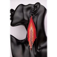 Load image into Gallery viewer, Boho Long Beaded Drop Earrings
