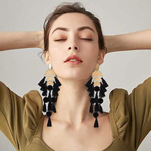 Load image into Gallery viewer, Boho Long Tassel Fringe Earrings
