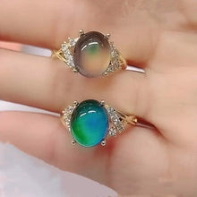 Load image into Gallery viewer, Boho Style Color Changing Mood Stone Cuff Rings
