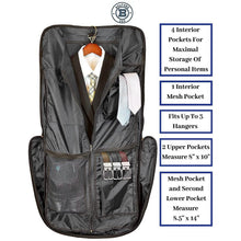 Load image into Gallery viewer, Bolford Travel Garment Bag For Business Trips And Travel With Padded Computer Pocket

