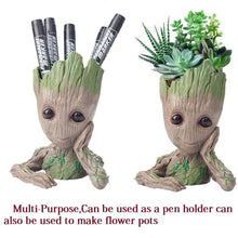 Load image into Gallery viewer, Boxod Treeman Baby Groot Succulent Flower Pot with Hole Pen Holder
