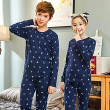 Load image into Gallery viewer, Boys Girls Sleepwear Winter Cotton Pajamas Sets Children Home Wear For Boy Pajamas Kids Nightwear Teenage Pajamas Clothes Sleepwear Suit Comfortable Thin Leisure Sleep Lounge Sleepwear for Adults Women Jogging Home wear
