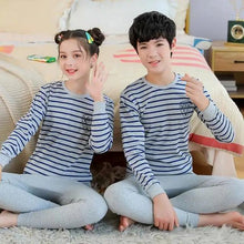 Load image into Gallery viewer, Boys Girls Sleepwear Winter Cotton Pajamas Sets Children Home Wear For Boy Pajamas Kids Nightwear Teenage Pajamas Clothes Sleepwear Suit Comfortable Thin Leisure Sleep Lounge Sleepwear for Adults Women Jogging Home wear
