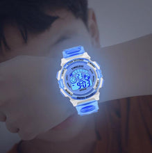 Load image into Gallery viewer, Boys Sports Military Kids Digital Watches Student Childrens Watch Fashion Luminous Led Alarm Camouflage Green Waterproof 7 Color Led Backlight Multifuction Wristwatch For Boys Girls
