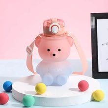 Load image into Gallery viewer, BPA-free Kawaii Bear Straw Water Bottle
