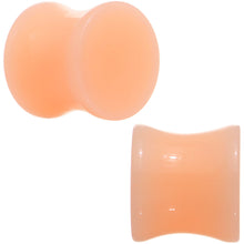 Load image into Gallery viewer, 1/2  Light Peach Solid UV Acrylic Flesh Tone Saddle Plug Set
