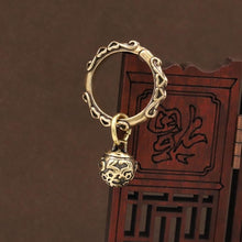 Load image into Gallery viewer, Brass Handicraft Die-Casting Wind Chimes Bell Button Wind Bell Bronze Bell Gift Home Decoration Pendant Brown  Bell Metal Chandelier Wind Chime
