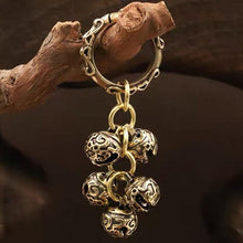 Load image into Gallery viewer, Brass Handicraft Die-Casting Wind Chimes Bell Button Wind Bell Bronze Bell Gift Home Decoration Pendant Brown  Bell Metal Chandelier Wind Chime
