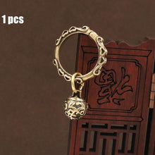 Load image into Gallery viewer, Brass Handicraft Die-Casting Wind Chimes Bell Button Wind Bell Bronze Bell Gift Home Decoration Pendant Brown  Bell Metal Chandelier Wind Chime
