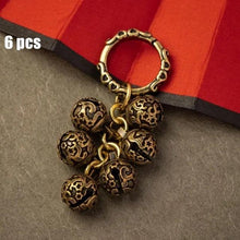 Load image into Gallery viewer, Brass Handicraft Die-Casting Wind Chimes Bell Button Wind Bell Bronze Bell Gift Home Decoration Pendant Brown  Bell Metal Chandelier Wind Chime
