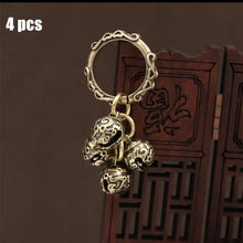 Load image into Gallery viewer, Brass Handicraft Die-Casting Wind Chimes Bell Button Wind Bell Bronze Bell Gift Home Decoration Pendant Brown  Bell Metal Chandelier Wind Chime
