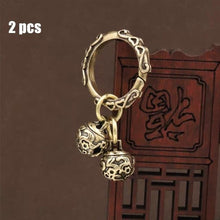 Load image into Gallery viewer, Brass Handicraft Die-Casting Wind Chimes Bell Button Wind Bell Bronze Bell Gift Home Decoration Pendant Brown  Bell Metal Chandelier Wind Chime
