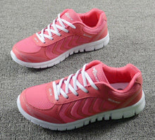 Load image into Gallery viewer, Breathable Fashion Women Sneakers White Women Casual Shoes Athletic Road Running Mesh Breathable Casual Sneakers Lace Up Comfort Sports Student Fashion Tennis Sneakers
