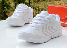 Load image into Gallery viewer, Breathable Fashion Women Sneakers White Women Casual Shoes Athletic Road Running Mesh Breathable Casual Sneakers Lace Up Comfort Sports Student Fashion Tennis Sneakers
