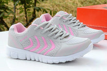 Load image into Gallery viewer, Breathable Fashion Women Sneakers White Women Casual Shoes Athletic Road Running Mesh Breathable Casual Sneakers Lace Up Comfort Sports Student Fashion Tennis Sneakers
