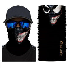 Load image into Gallery viewer, Breathable Mask Bandana Neck Gaiter Cycling Face Mask Hiking Scarves Headband Summer Balaclava Neck Gaiter Tubular Buff Bandana Scarf Headgear Bicycle Half Mask Face Cover Venom Headband Summer Men Beanie Hat Windproof Head Scarves Neck

