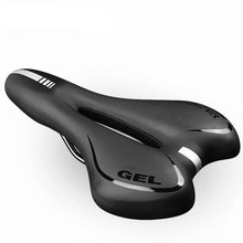 Load image into Gallery viewer, Breathable Silicone Cushion Seat PU Leather Surface Silica Filled Gel Comfortable Shockproof Bicycle Saddle Padded Professional Waterproof Road Bike Saddle For Men
