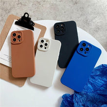 Load image into Gallery viewer, Bright Colors Soft Silicone Phone Case For iPhone 11 Pro Max X XR XS Max 7 8 6S Plus Mini Camera Protection Back Cover Silicone Camera Protection Case Soft Scratch-Resistant Case For Iphone
