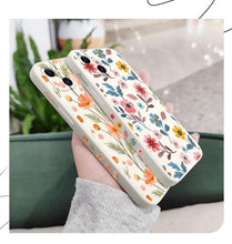 Load image into Gallery viewer, Brilliant Flowers Phone Case For iPhone 14 13 Pro Max Mini Cute Multicolored Flowers Pattern Cover Slim Silicone Shockproof Bumper Back Cover
