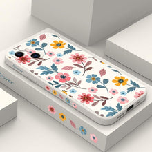 Load image into Gallery viewer, Brilliant Flowers Phone Case For iPhone 14 13 Pro Max Mini Cute Multicolored Flowers Pattern Cover Slim Silicone Shockproof Bumper Back Cover
