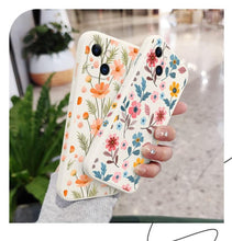 Load image into Gallery viewer, Brilliant Flowers Phone Case For iPhone 14 13 Pro Max Mini Cute Multicolored Flowers Pattern Cover Slim Silicone Shockproof Bumper Back Cover
