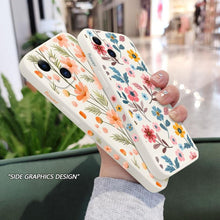 Load image into Gallery viewer, Brilliant Flowers Phone Case For iPhone 14 13 Pro Max Mini Cute Multicolored Flowers Pattern Cover Slim Silicone Shockproof Bumper Back Cover
