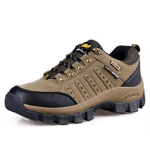 Load image into Gallery viewer, Brown Men's Wear-Resistant Sports Shoes Outdoor Hiking Shoes Training Solid Color Men's Shoe Low Top Waterproof Hiking Shoes Outdoor Lightweight Walking Shoes
