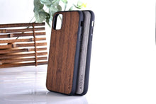 Load image into Gallery viewer, Brown Simple Easy Grip Wooden Design Slim Case for iPhone 11 14 12 13 Pro XS Max x XR mini SE2 SE 7 6 8 6s Plus Cover Wood Bamboo Pattern Leather Vintage Case
