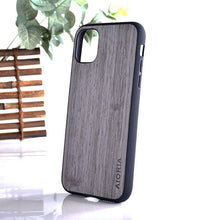 Load image into Gallery viewer, Brown Simple Easy Grip Wooden Design Slim Case for iPhone 11 14 12 13 Pro XS Max x XR mini SE2 SE 7 6 8 6s Plus Cover Wood Bamboo Pattern Leather Vintage Case

