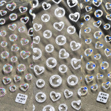 Load image into Gallery viewer, Bubble Cute Black Red Hearts Nail Stickers Nail Art Decorations Nail Decals Design Self-Adhesive 3D Wave Design Decoration for Women Girls Adhesive Striping Tape Nail Art Stickers

