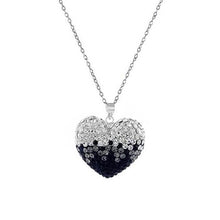 Load image into Gallery viewer, Bubble Heart Pendant in Solid Sterling Silver Made with Swarovski Elements
