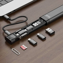 Load image into Gallery viewer, BUDI Multi-function Smart Adapter Card Storage Data Cable USB Box
