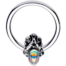 Load image into Gallery viewer, 16G 3/8 Aurora Gem Gothic Frame BCR Captive Ring
