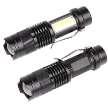 Load image into Gallery viewer, Built in battery XP-G Q5 Zoom Focus Mini led Flashlight Torch Lamp Lantern 2000 Lumen Adjustable Penlight Waterproof T6 light  Focus IP65 Water-Resistant Portable for Indoor and Outdoor Camping Hiking
